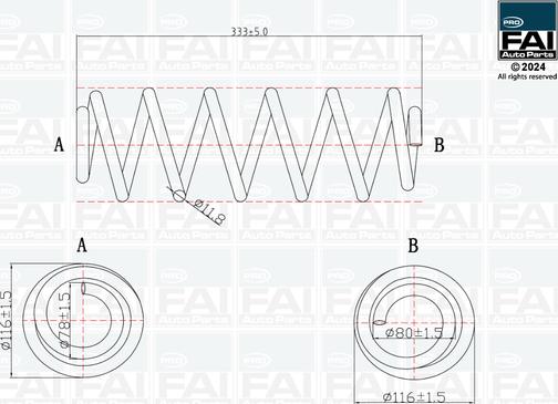 FAI AutoParts FPCS188 - Balstiekārtas atspere autodraugiem.lv