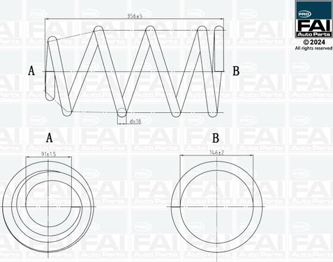 FAI AutoParts FPCS175 - Balstiekārtas atspere autodraugiem.lv