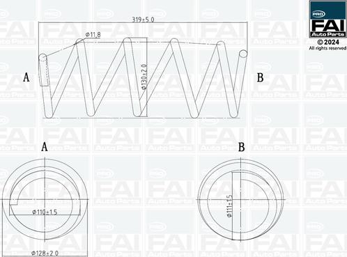 FAI AutoParts FPCS177 - Balstiekārtas atspere autodraugiem.lv