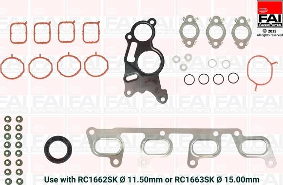 FAI AutoParts HS1662NH - Blīvju komplekts, Motora bloka galva autodraugiem.lv