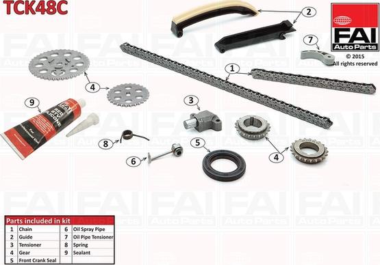 FAI AutoParts TCK48C - Sadales vārpstas piedziņas ķēdes komplekts autodraugiem.lv