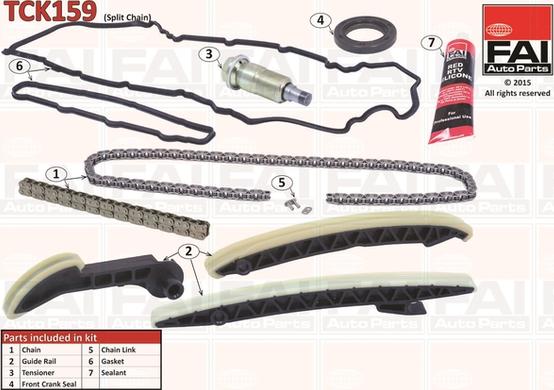 FAI AutoParts TCK159 - Sadales vārpstas piedziņas ķēdes komplekts autodraugiem.lv