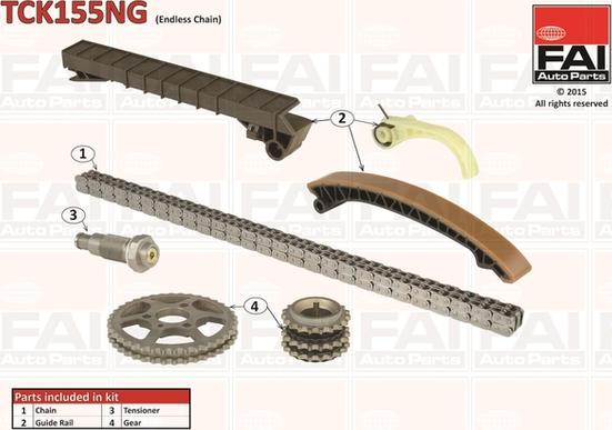 FAI AutoParts TCK155NG - Sadales vārpstas piedziņas ķēdes komplekts autodraugiem.lv