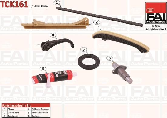 FAI AutoParts TCK161 - Sadales vārpstas piedziņas ķēdes komplekts autodraugiem.lv