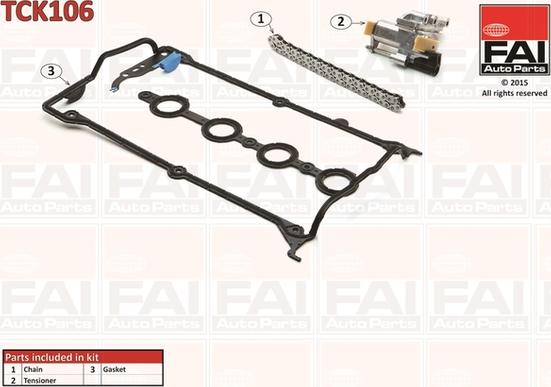 FAI AutoParts TCK106 - Sadales vārpstas piedziņas ķēdes komplekts autodraugiem.lv