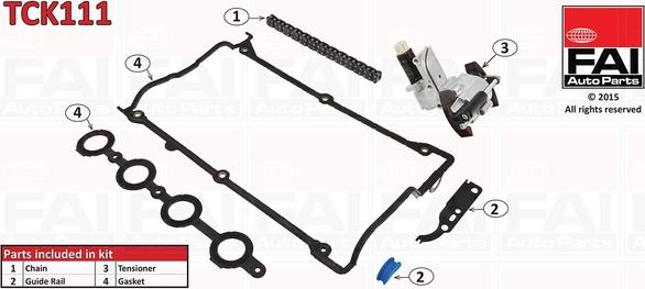 FAI AutoParts TCK111 - Sadales vārpstas piedziņas ķēdes komplekts autodraugiem.lv