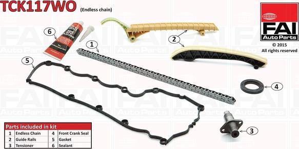 FAI AutoParts TCK117WO - Sadales vārpstas piedziņas ķēdes komplekts autodraugiem.lv