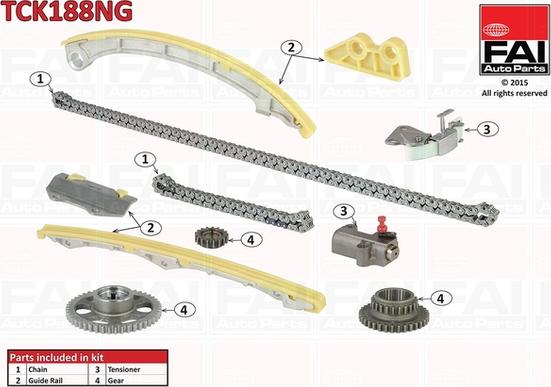 FAI AutoParts TCK188NG - Sadales vārpstas piedziņas ķēdes komplekts autodraugiem.lv