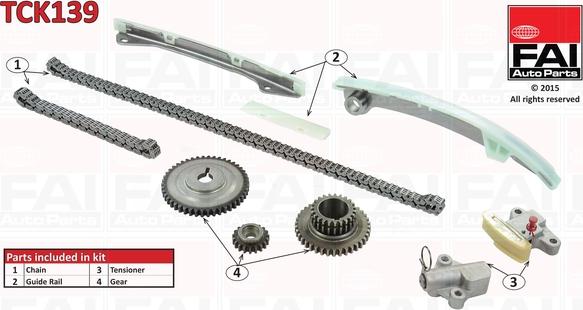 FAI AutoParts TCK139 - Sadales vārpstas piedziņas ķēdes komplekts autodraugiem.lv