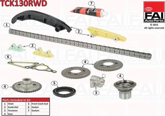 FAI AutoParts TCK130RWD - Sadales vārpstas piedziņas ķēdes komplekts autodraugiem.lv