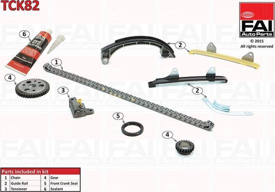 FAI AutoParts TCK82 - Sadales vārpstas piedziņas ķēdes komplekts autodraugiem.lv