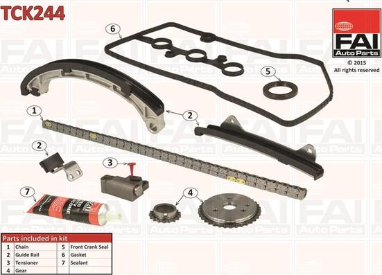 FAI AutoParts TCK244 - Sadales vārpstas piedziņas ķēdes komplekts autodraugiem.lv