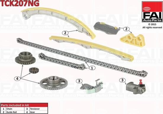 FAI AutoParts TCK207NG - Sadales vārpstas piedziņas ķēdes komplekts autodraugiem.lv