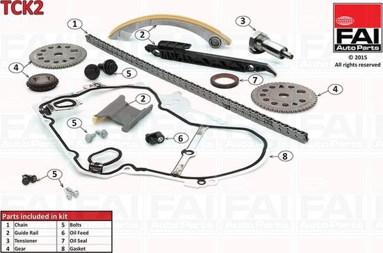 FAI AutoParts TCK2 - Sadales vārpstas piedziņas ķēdes komplekts autodraugiem.lv