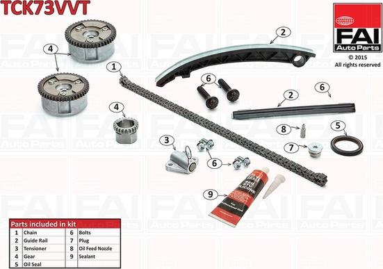 FAI AutoParts TCK73VVT - Sadales vārpstas piedziņas ķēdes komplekts autodraugiem.lv