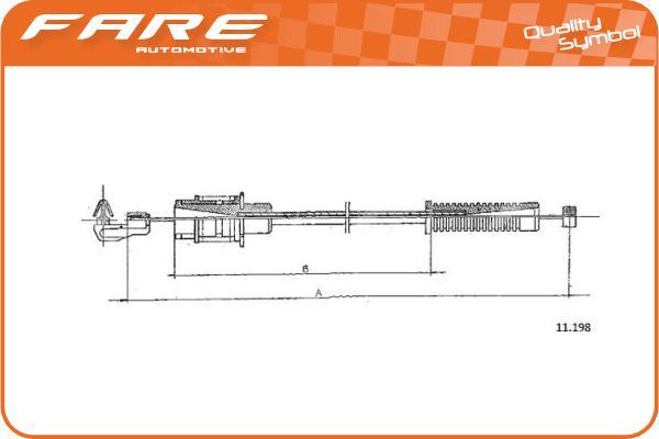 FARE SA 25525 - Akseleratora trose autodraugiem.lv