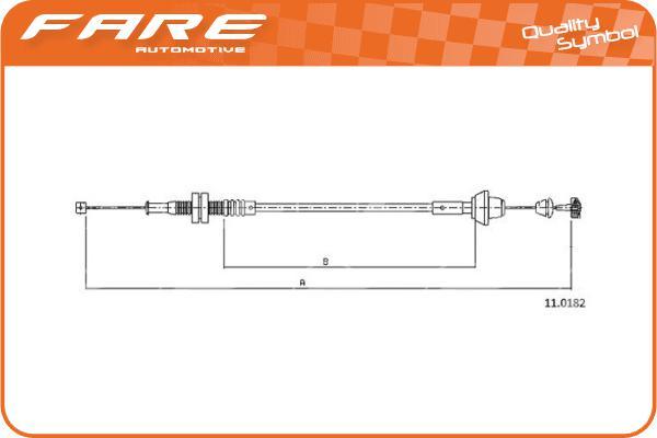 FARE SA 25750 - Akseleratora trose autodraugiem.lv