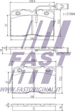 Fast FT29009 - Bremžu uzliku kompl., Disku bremzes autodraugiem.lv