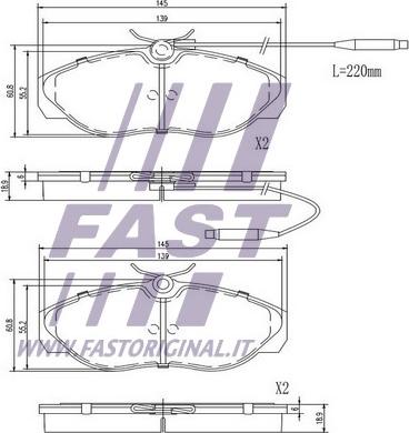 Fast FT29007 - Bremžu uzliku kompl., Disku bremzes autodraugiem.lv