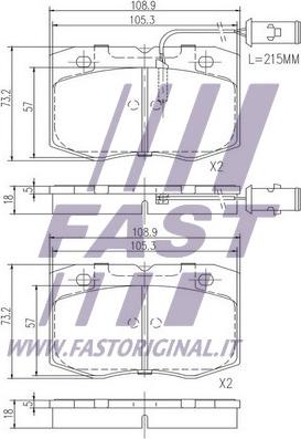 Fast FT29079 - Bremžu uzliku kompl., Disku bremzes autodraugiem.lv