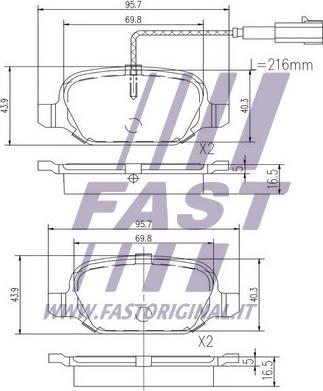 Fast FT29167 - Bremžu uzliku kompl., Disku bremzes autodraugiem.lv