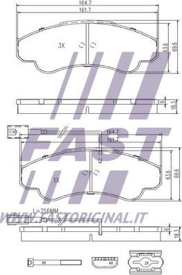 Fast FT29108 - Bremžu uzliku kompl., Disku bremzes autodraugiem.lv