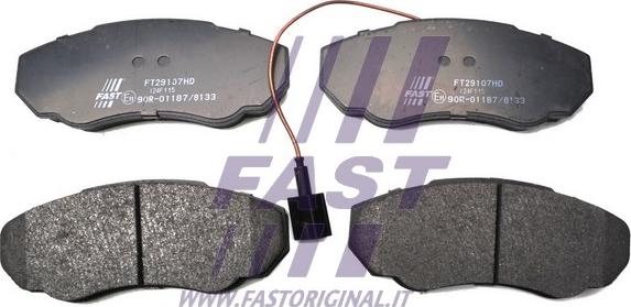 Fast FT29107HD - Bremžu uzliku kompl., Disku bremzes autodraugiem.lv