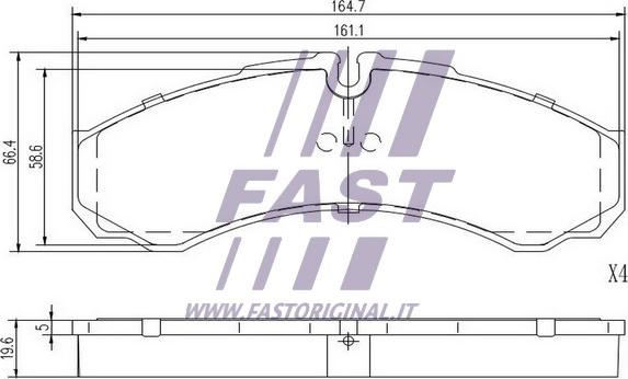 Fast FT29121 - Bremžu uzliku kompl., Disku bremzes autodraugiem.lv