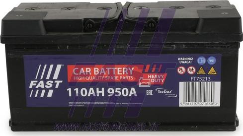 Fast FT75213 - Startera akumulatoru baterija autodraugiem.lv
