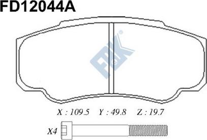 TOMEX brakes 12-46 - Bremžu uzliku kompl., Disku bremzes autodraugiem.lv