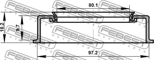 Febest 95ADY-82971018X - Blīvgredzens, Riteņa rumba autodraugiem.lv