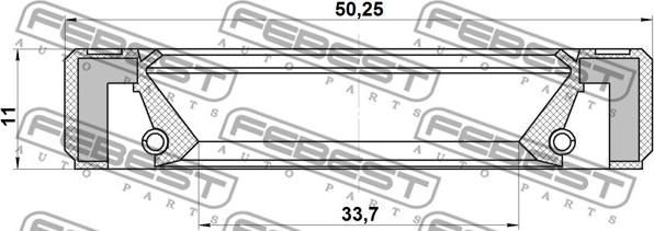 Febest 95GBY-35501111L - Vārpstas blīvgredzens, Piedziņas vārpsta autodraugiem.lv