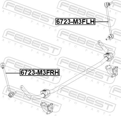 Febest 6723-M3FLH - Stiepnis / Atsaite, Stabilizators autodraugiem.lv