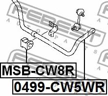 Febest 0499-CW5WR - Stabilizators, Balstiekārta autodraugiem.lv