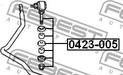 Febest 0423-005 - Stiepnis / Atsaite, Stabilizators autodraugiem.lv