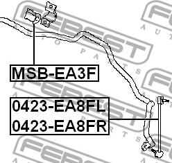 Febest 0423-EA8FR - Stiepnis / Atsaite, Stabilizators autodraugiem.lv