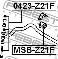 Febest 0423-Z21F - Stiepnis / Atsaite, Stabilizators autodraugiem.lv