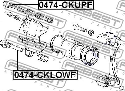 Febest 0474-CKLOWF - Vadīkla, Bremžu suports autodraugiem.lv