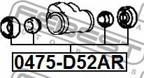 Febest 0475-D52AR - Remkomplekts, Riteņa bremžu cilindrs autodraugiem.lv