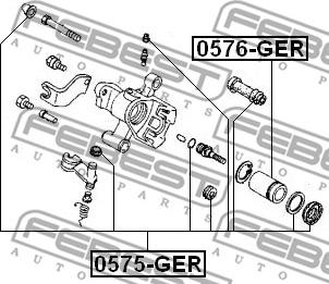 Febest 0576-GER - Virzulis, Bremžu suports autodraugiem.lv