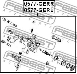 Febest 0577-GERR - Bremžu suports autodraugiem.lv