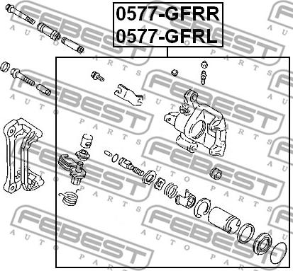 Febest 0577-GFRL - Bremžu suports autodraugiem.lv