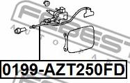 Febest 0199-AZT250FD - Šarnīrs, Degvielas tvertnes vāciņš autodraugiem.lv