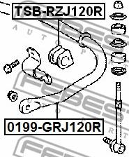 Febest 0199-GRJ120R - Stabilizators, Balstiekārta autodraugiem.lv