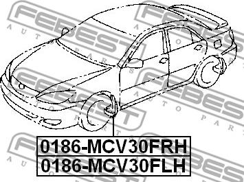 Febest 0186-MCV30FRH - Montāžas komplekts, Spārns autodraugiem.lv
