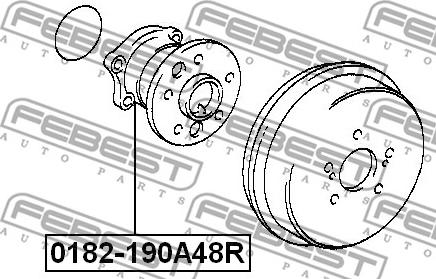 Febest 0182-190A48R - Riteņa rumba autodraugiem.lv