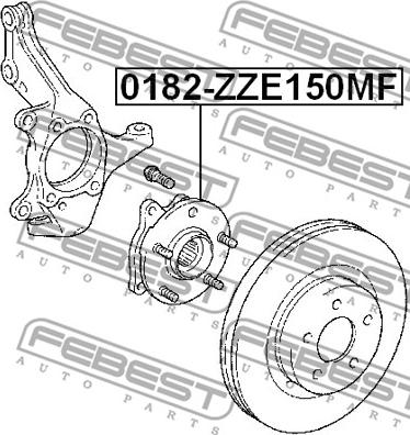 Febest 0182-ZZE150MF - Riteņa rumba autodraugiem.lv