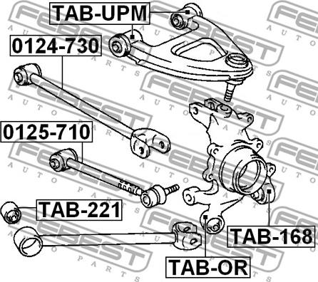 Febest TAB-168 - Piekare, Šķērssvira autodraugiem.lv