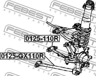 Febest 0125-GX110R - Neatkarīgās balstiekārtas svira, Riteņa piekare autodraugiem.lv
