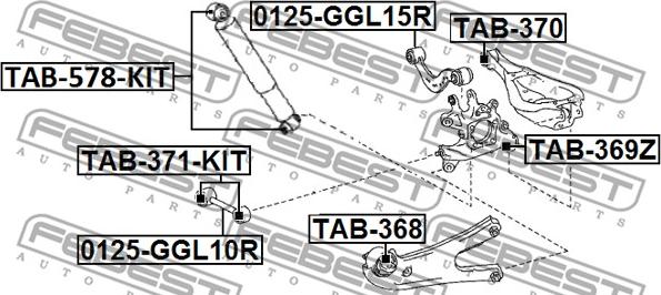 Febest TAB-371-KIT - Piekare, Šķērssvira autodraugiem.lv